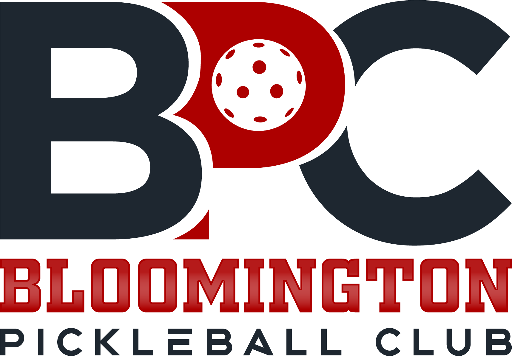 Bloomington Pickleball Club logo with transparent background