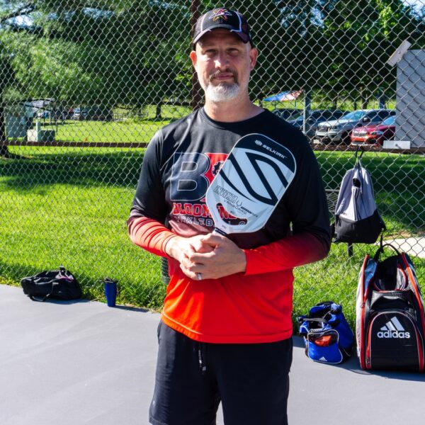 Bloomington Pickleball Club Red/Black Fade Long Sleeve Shirt