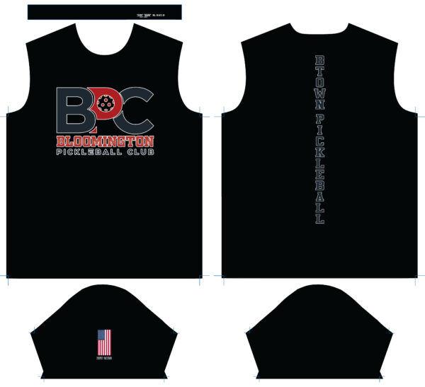 Bloomington Pickleball Club Black Long Sleeve Shirt