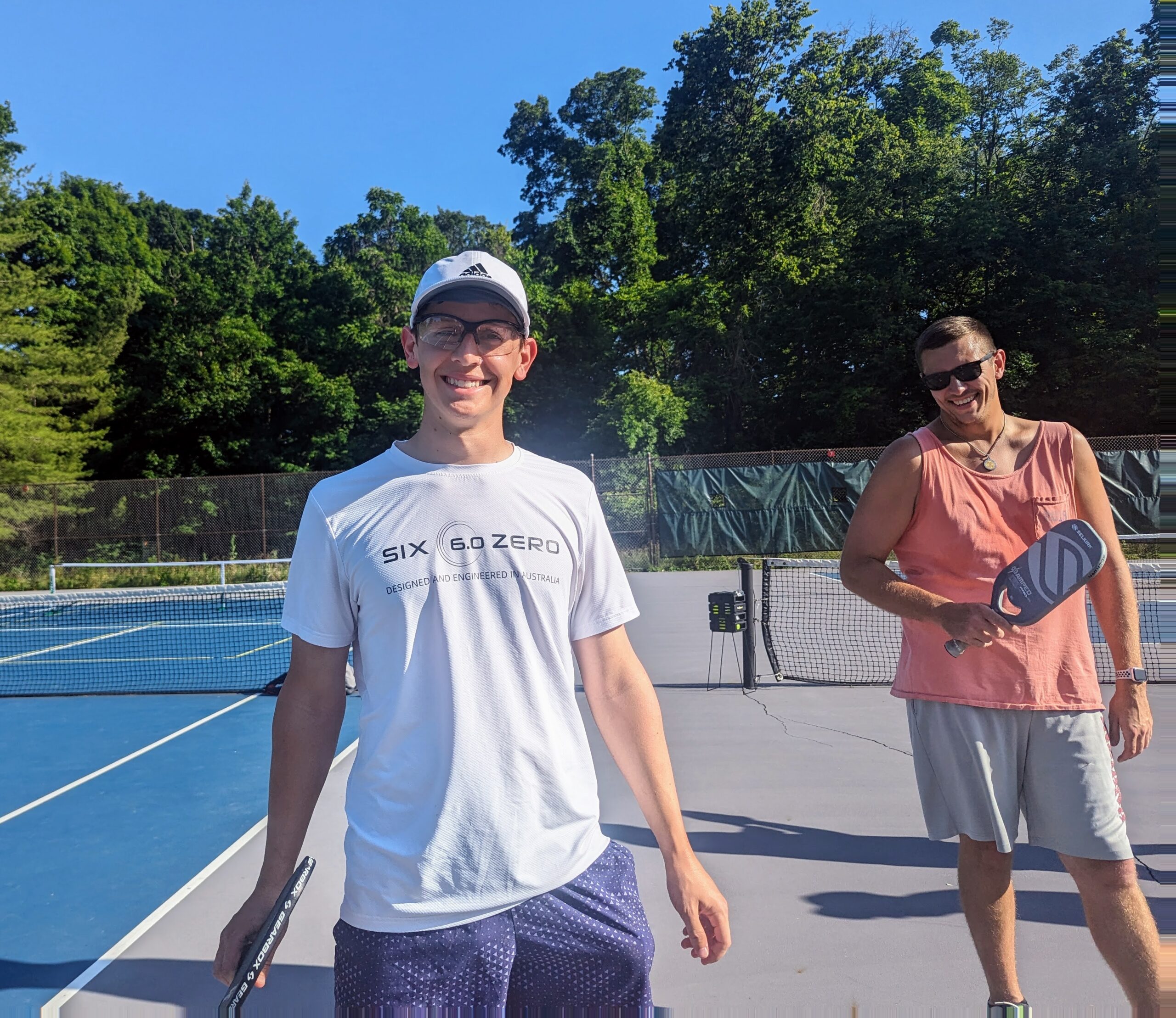 Tommy Goetz and Garret E. on the pickleball court