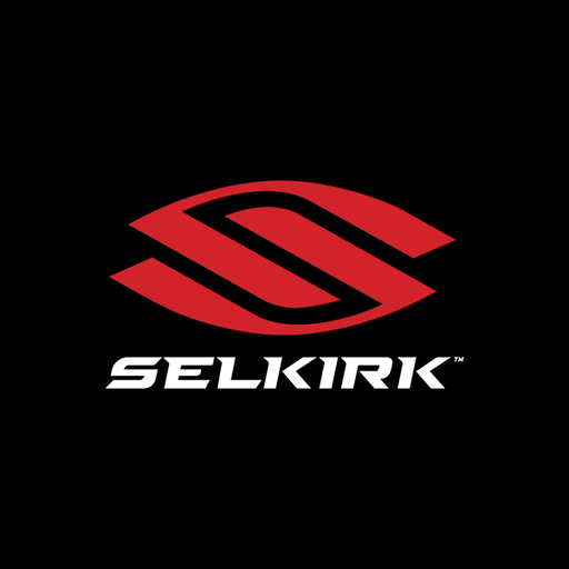 Red Selkirk “S” logo with white Selkirk text on a black background